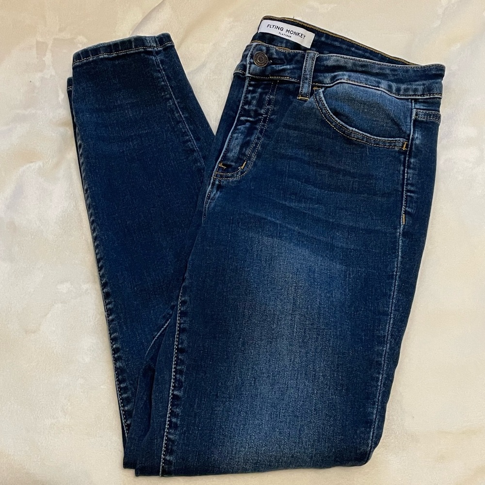 Flying Monkey Skinny Jeans High-Rise Dark Wash Denim Women’s Size 30